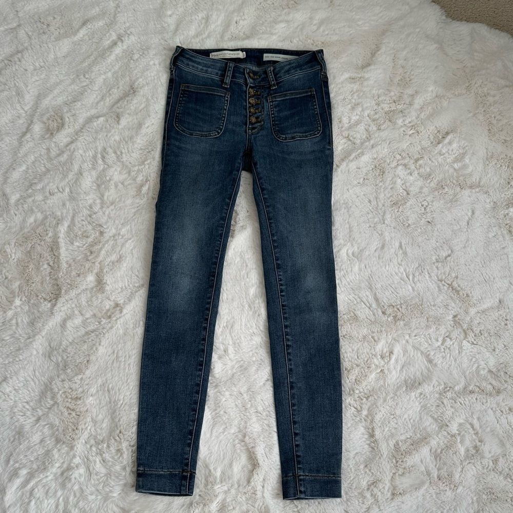 Anthropologie Pilcro the Letterpress high rise denim jeans button front